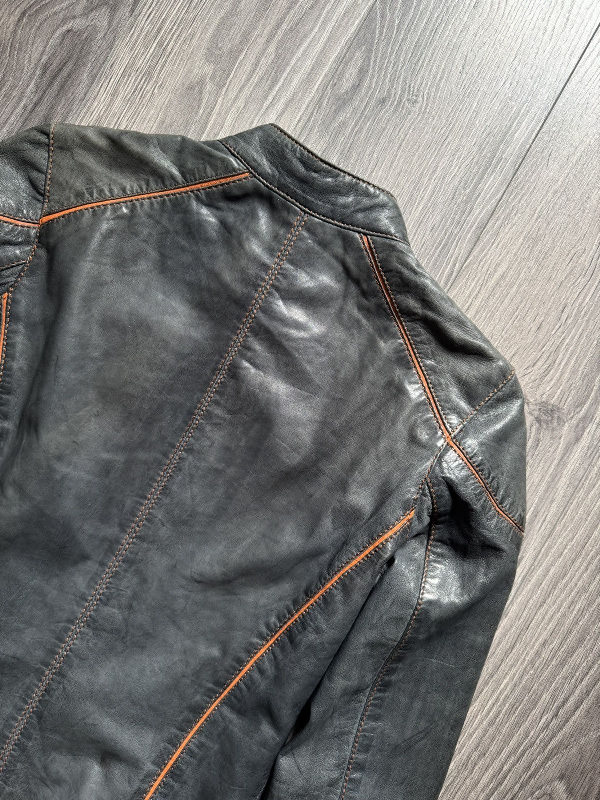 Other Grandprix Originals Women's Gulf Leather Racing Jacket Size XS / US 0-2 / IT 36-38 - 11 Thumbnail