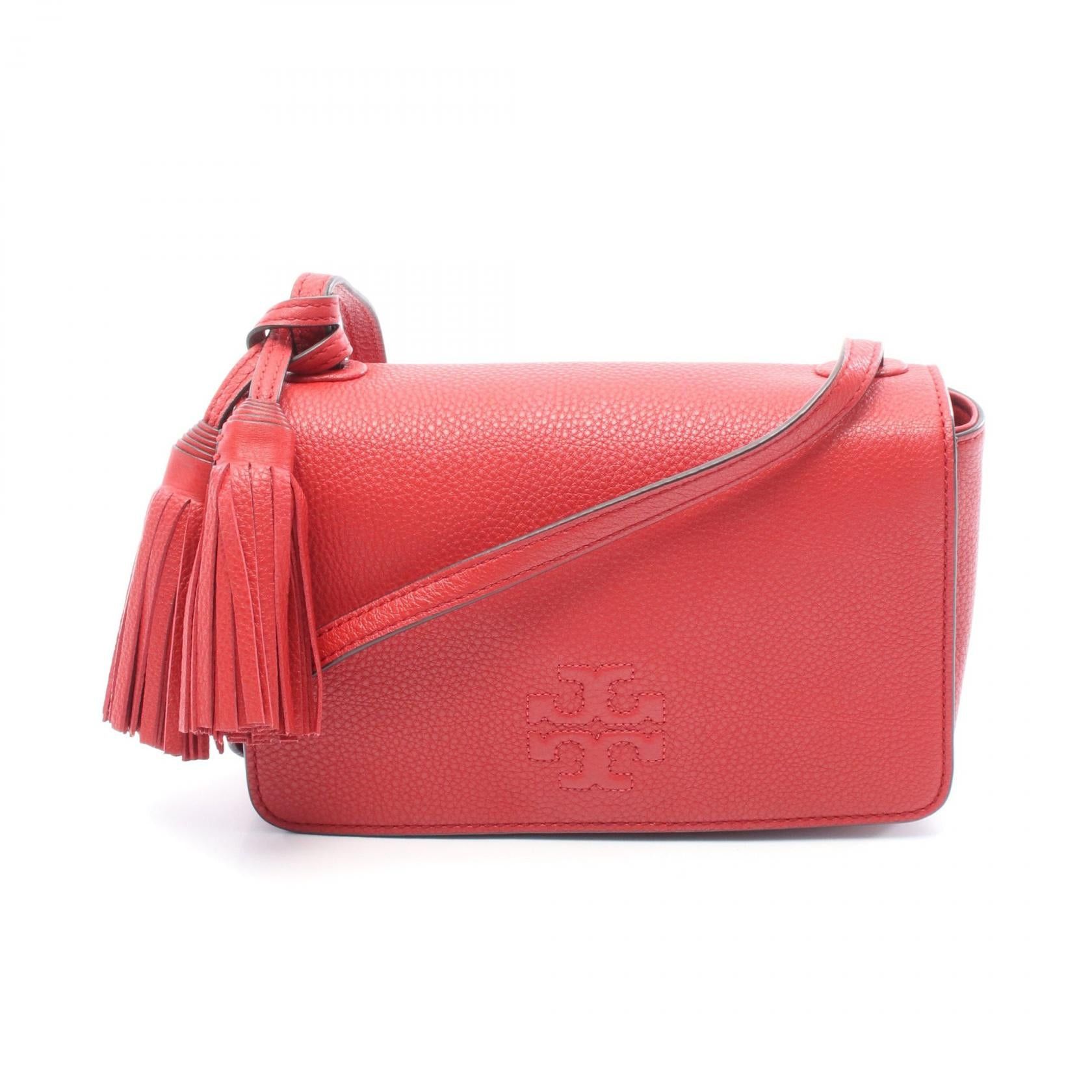 Tory Burch Tory Burch Shoulder Bag Leather Red Size ONE SIZE - 1 Thumbnail
