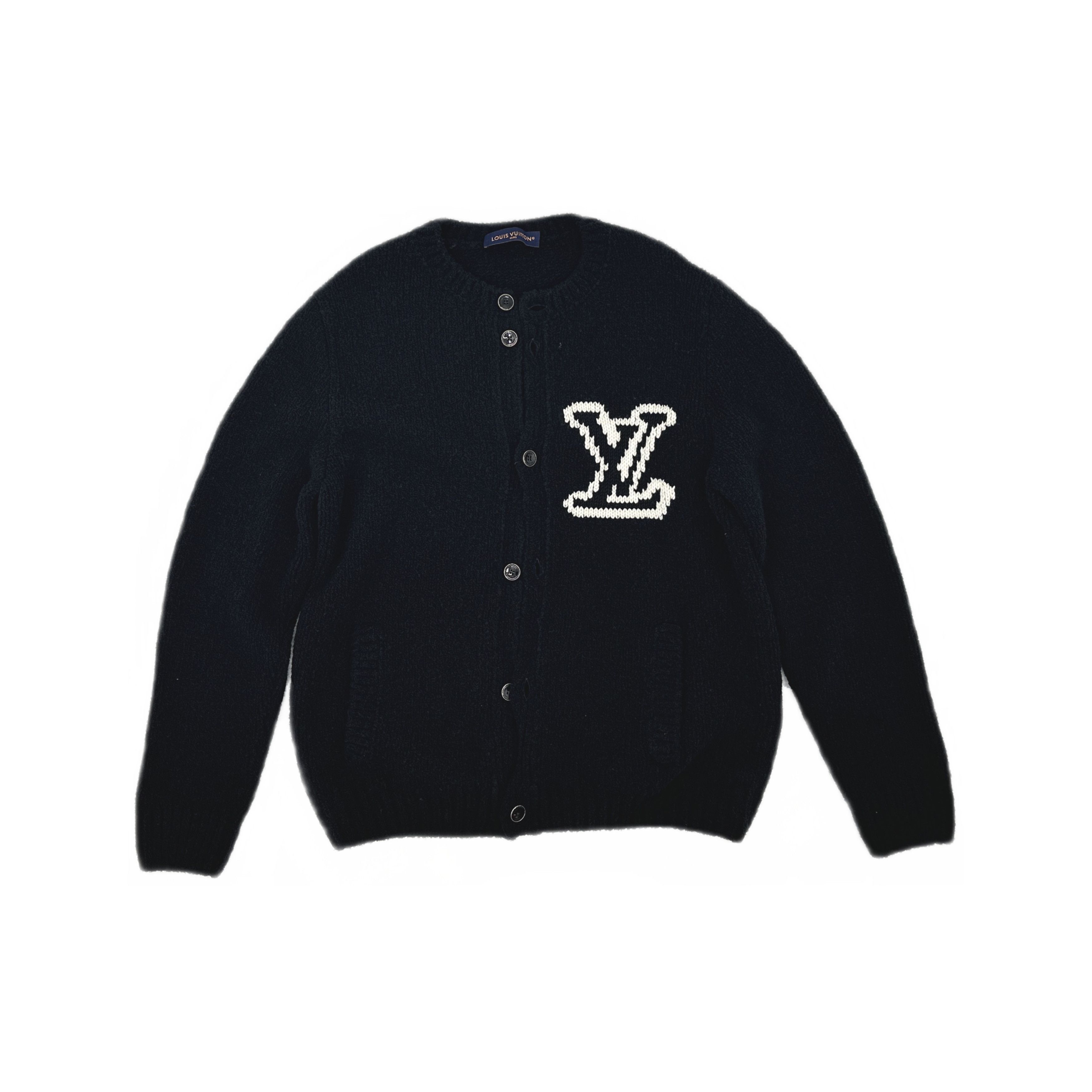 Louis Vuitton Louis Vuitton's latest black NBA knit logo cardigan