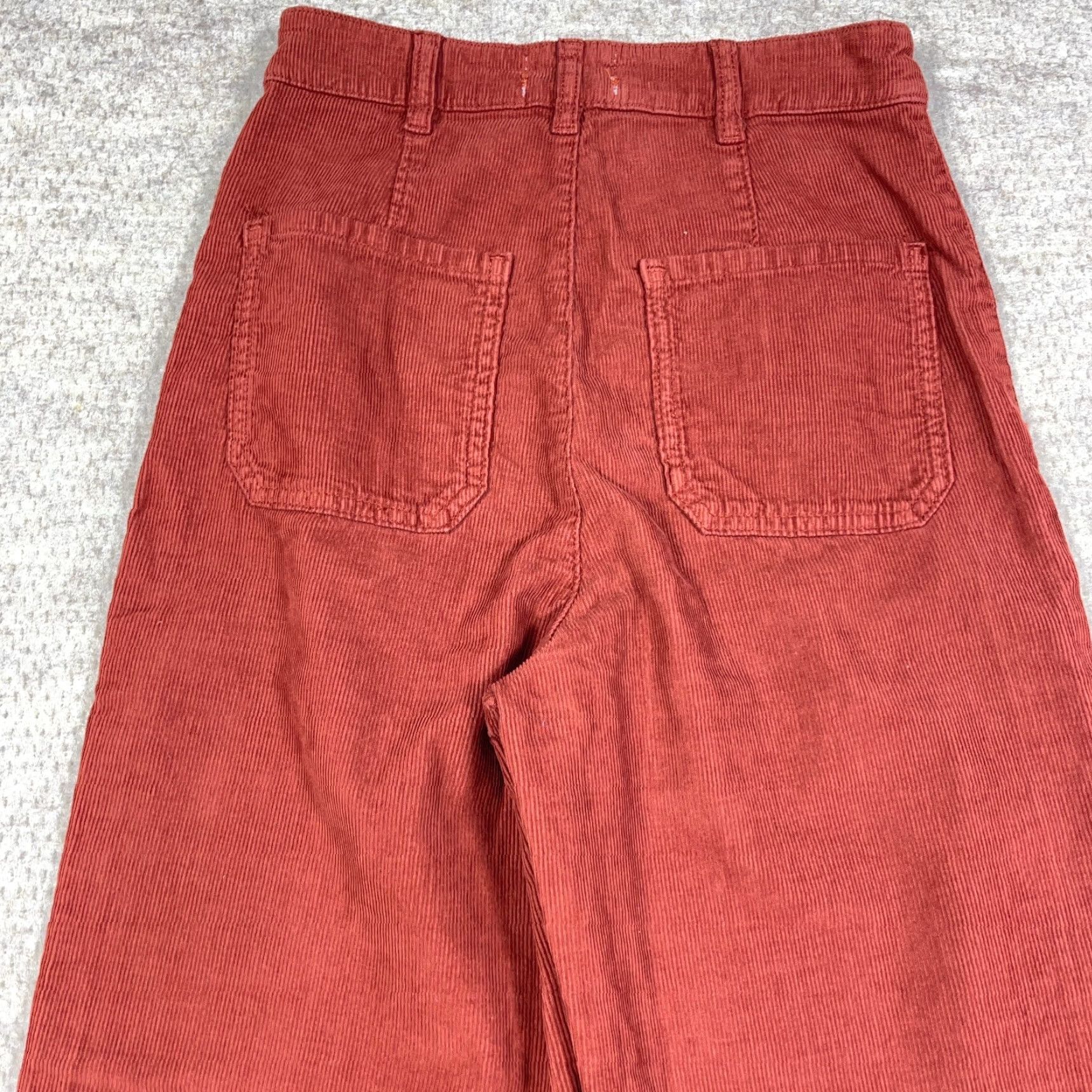 Marine Layer Marine Layer Pants Cropped Corduroy Wide-Leg 2 Red Boho Retro 80s Hippie Beach Nature Womens Size 26" / US 2 / IT 38 - 5 Thumbnail