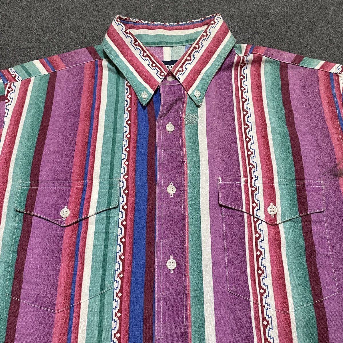 Wrangler 90s Wrangler Brushpopper Aztec Pattern Western Shirt Size US XL / EU 56 / 4 - 2 Thumbnail