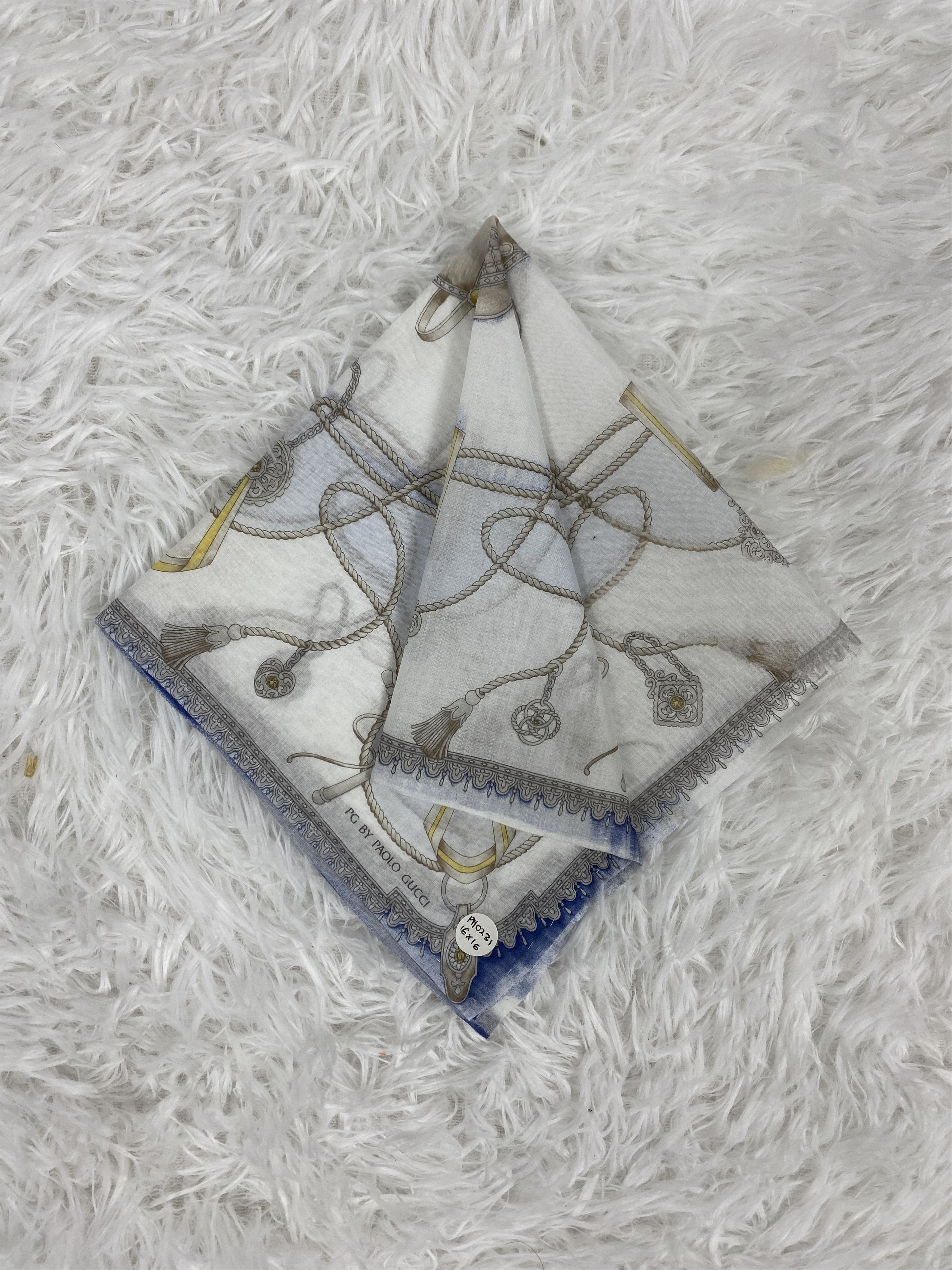 Paolo Gucci Vintage Paolo Gucci Handkerchief Neckerchief PH0231 Size ONE SIZE - 1 Thumbnail