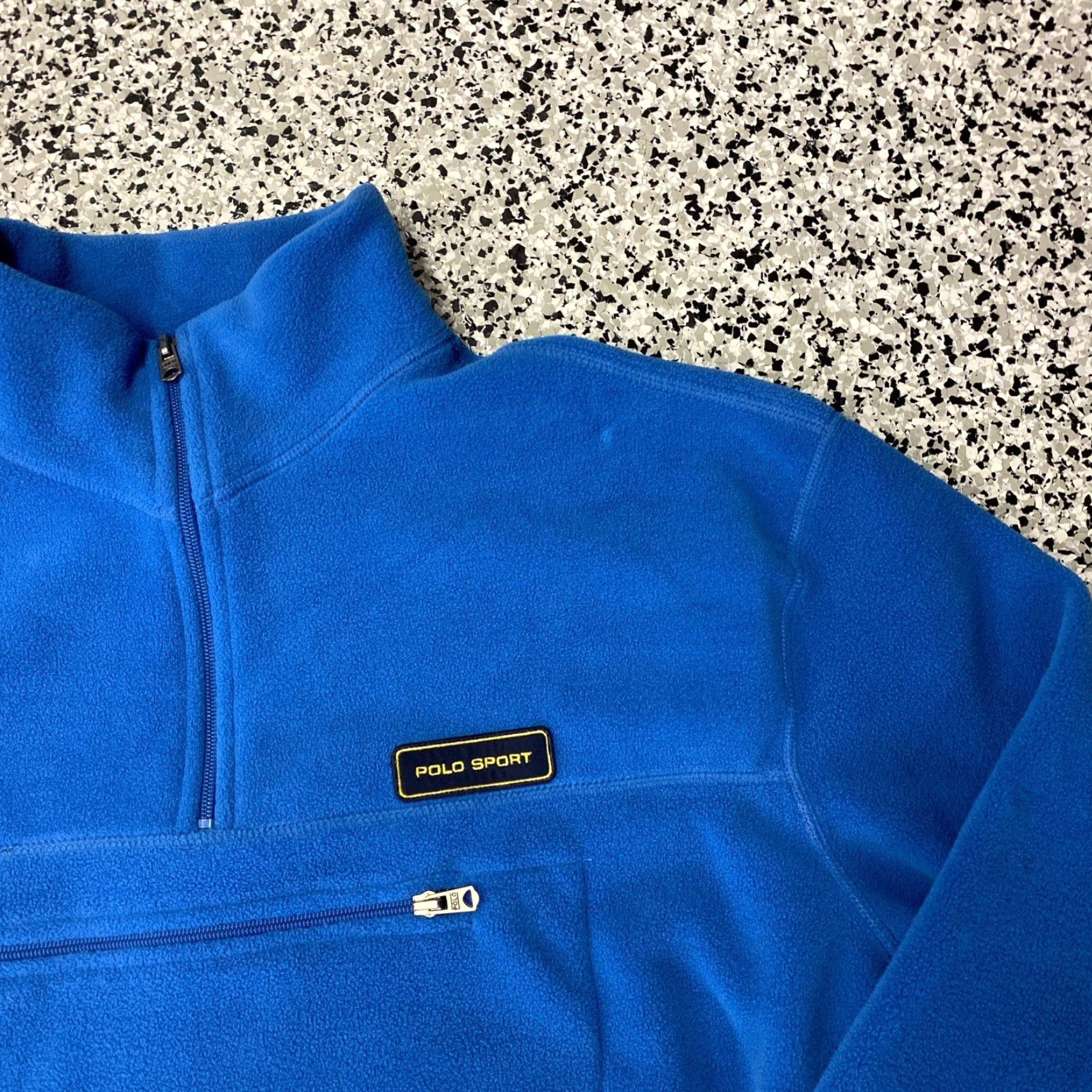 Vintage VINTAGE Polo Sport Sweater Men XL Blue Fleece 1/4 Zip Logo Zipper Pullover Mock Neck 90s Classic Outdoor Streetwear Size US XL / EU 56 / 4 - 2 Thumbnail
