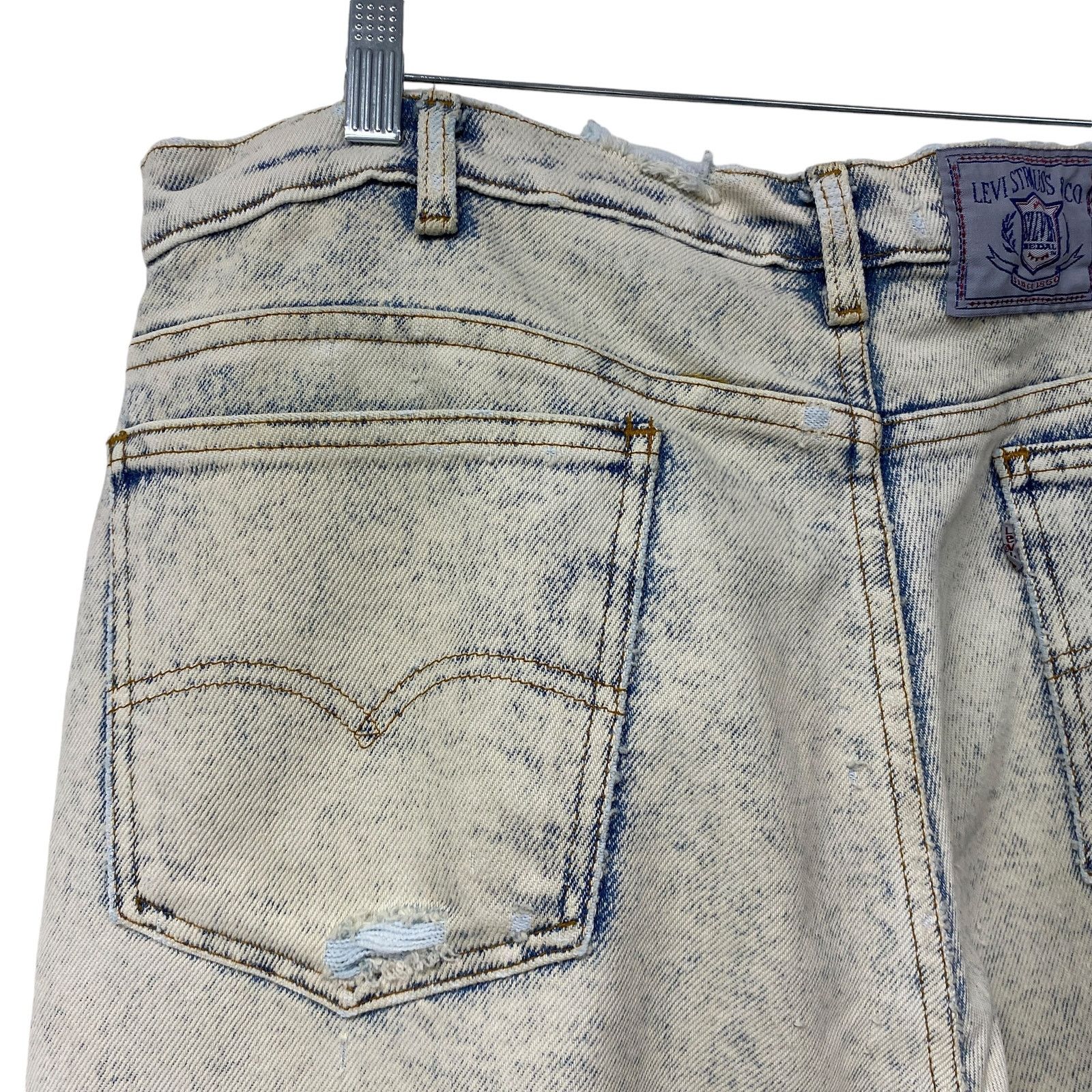 Levi's Vintage Levis Silver Medal Light Acid Wash Distressed Jeans Size 38" / US 16 / IT 52 - 2 Thumbnail