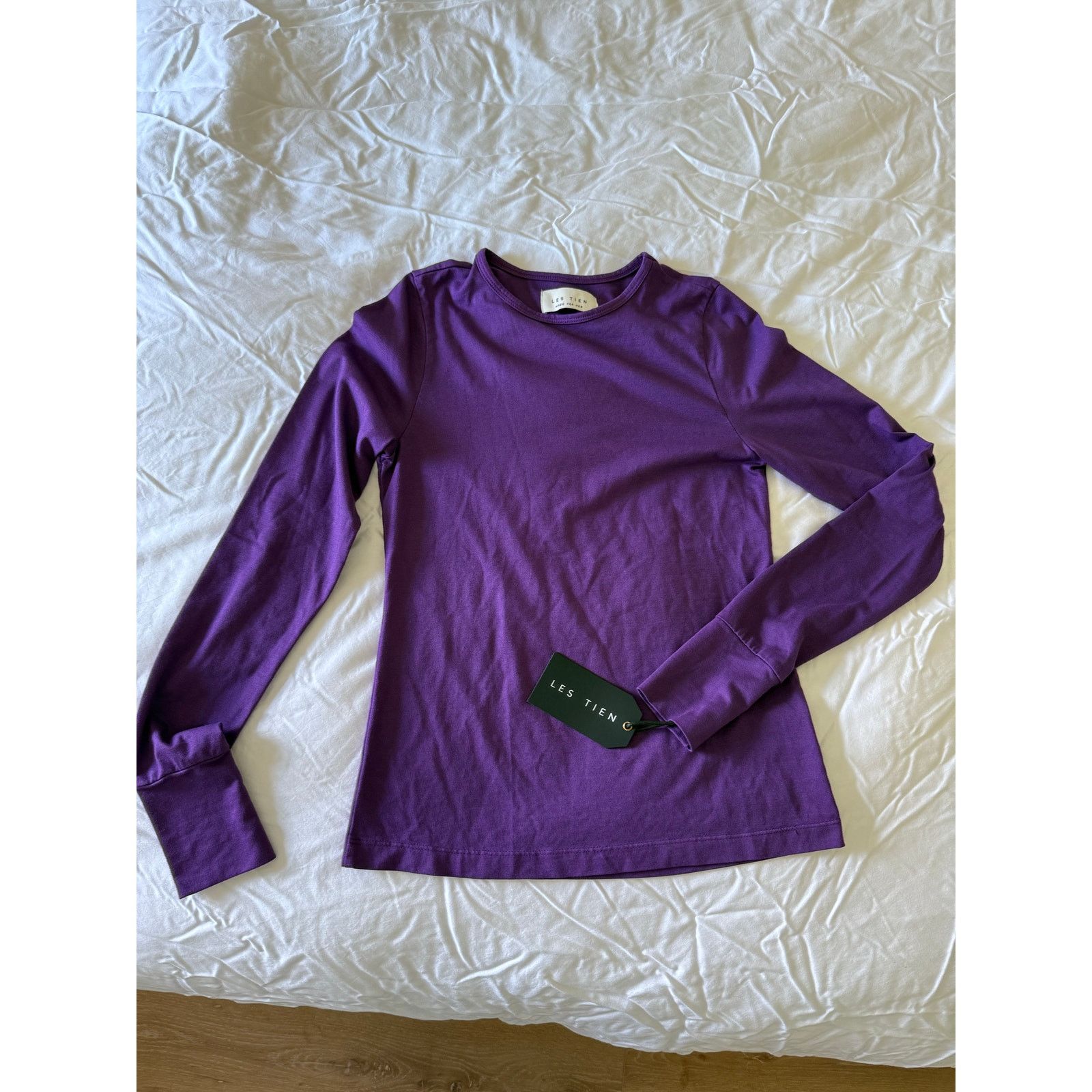 Les Tien $110 New Les Tien Supima Modal Fiona Tee - Purple - small Size S / US 4 / IT 40 - 2 Thumbnail
