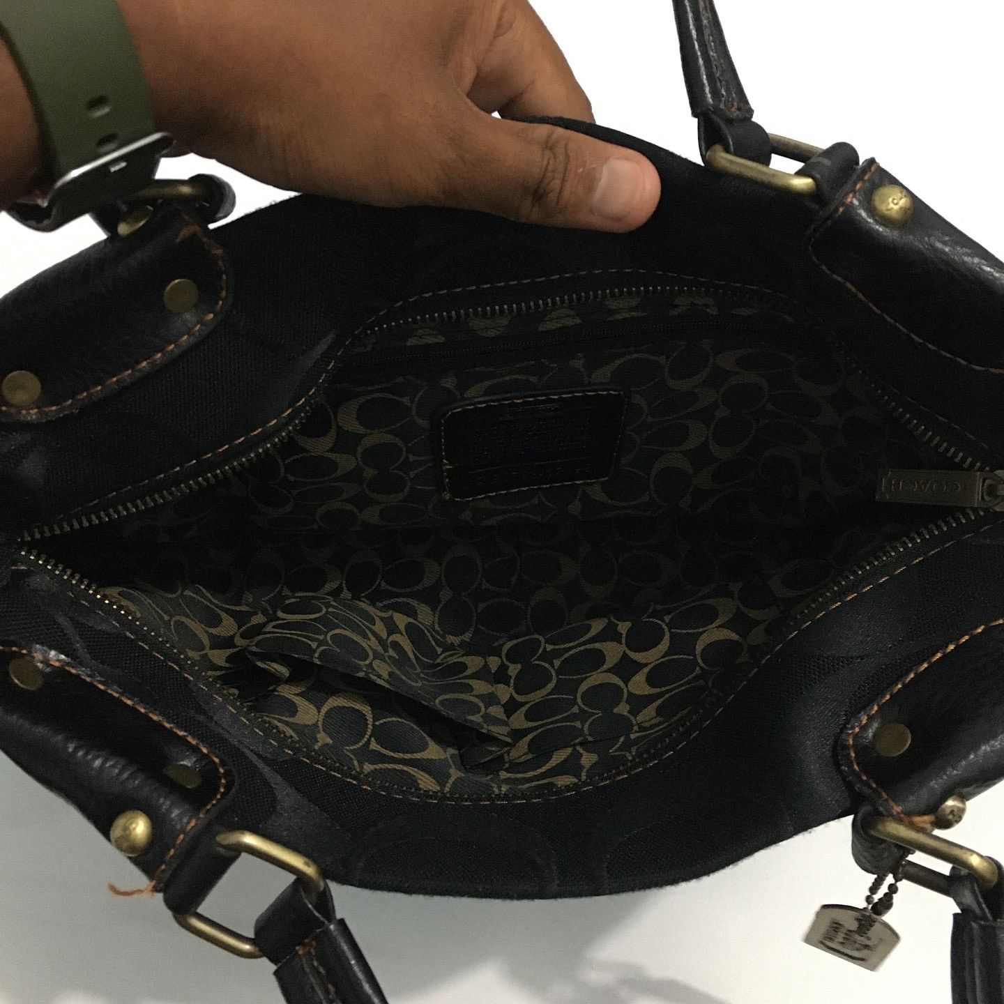 Coach Coach Poppy Canvas Leather Monogram Handbag Size ONE SIZE - 18 Thumbnail