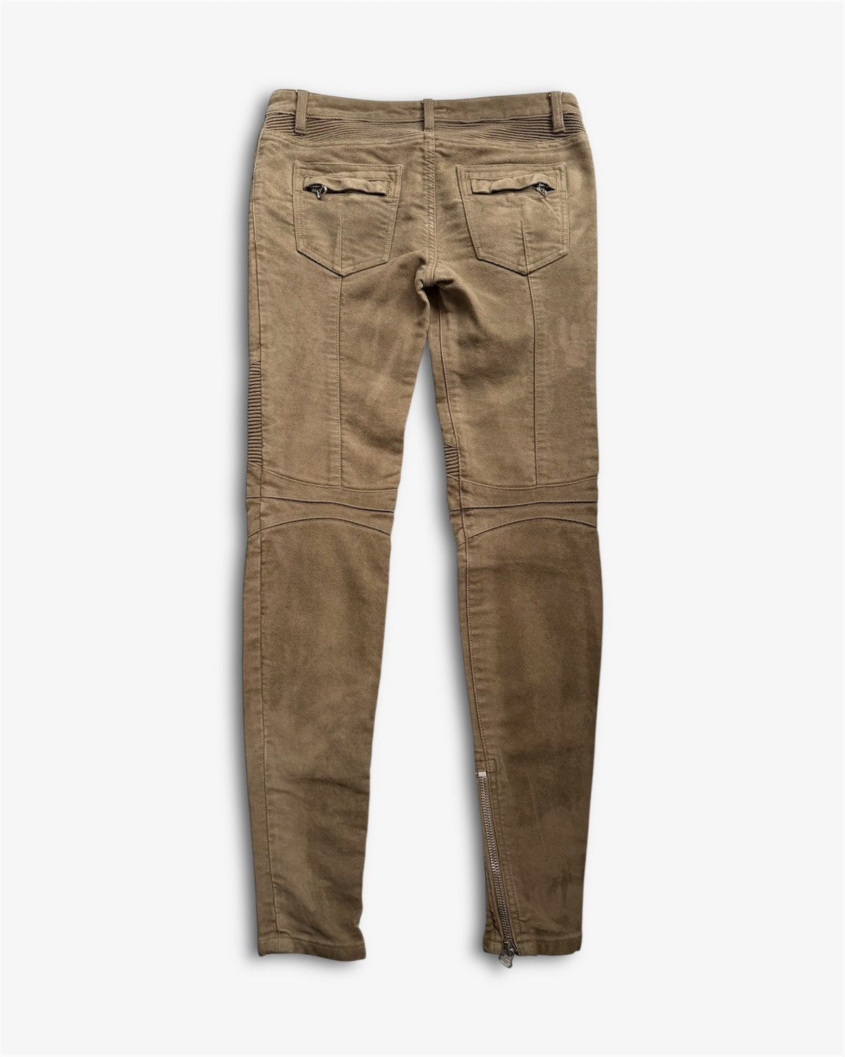 Balmain BALMAIN Decarnin SS 2010 Wax ‘Stain’ Biker Denim Zip Pants Size 28" / US 6 / IT 42 - 6 Thumbnail