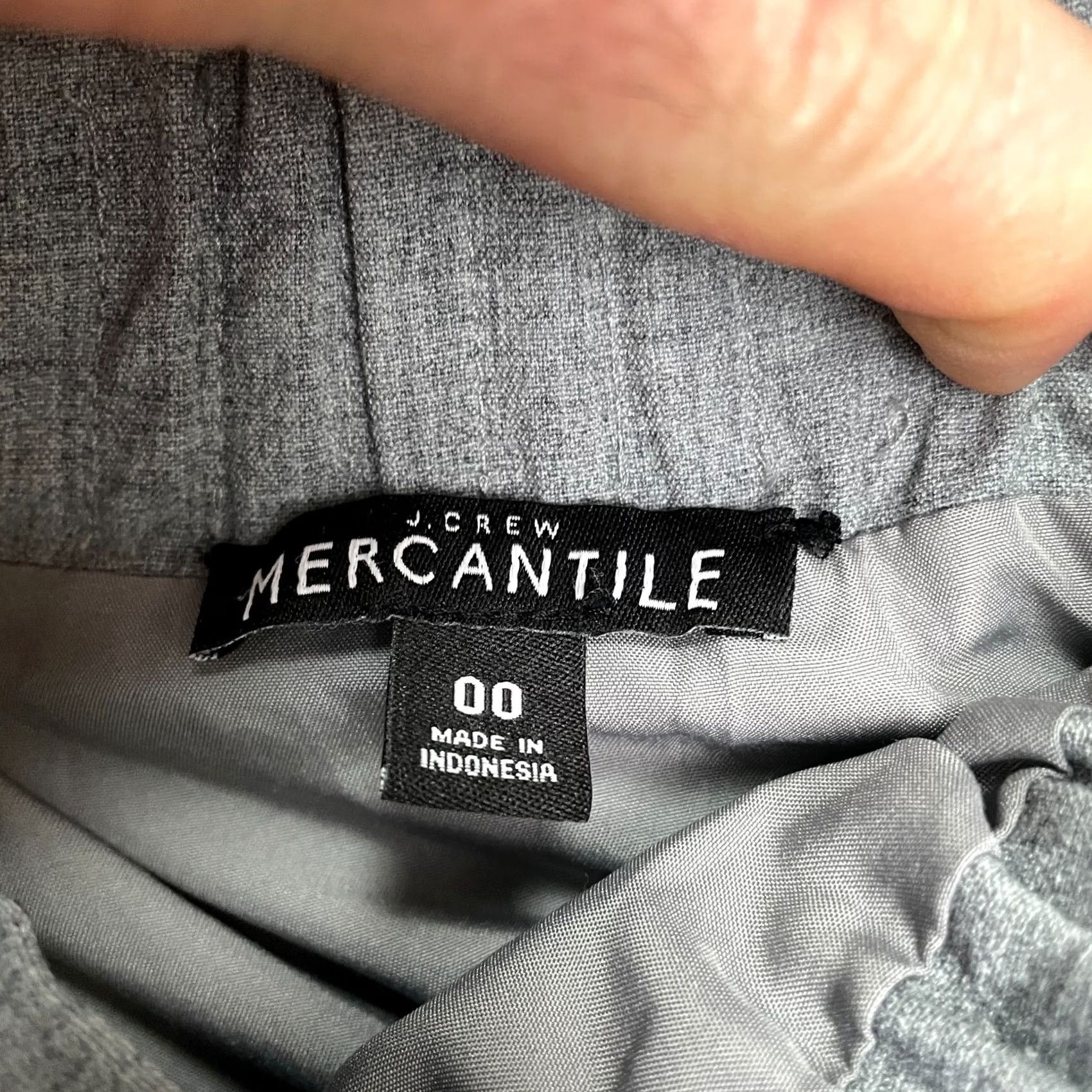 J.Crew J.Crew Mercantile Skirt Womens 00 Gray Elastic Waist Pleated Pencil Short 00s Mens Women Girls Size 24" / US 00 / IT 34 - 4 Thumbnail