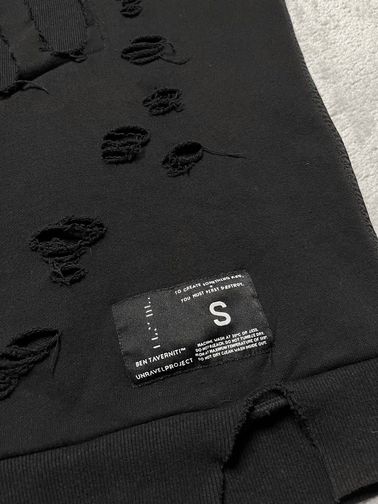 Ben Taverniti Unravel Project Vintage Black Sweatshirt Hoodie Skull Unravel Ben Taverniti Size US XL / EU 56 / 4 - 7 Thumbnail