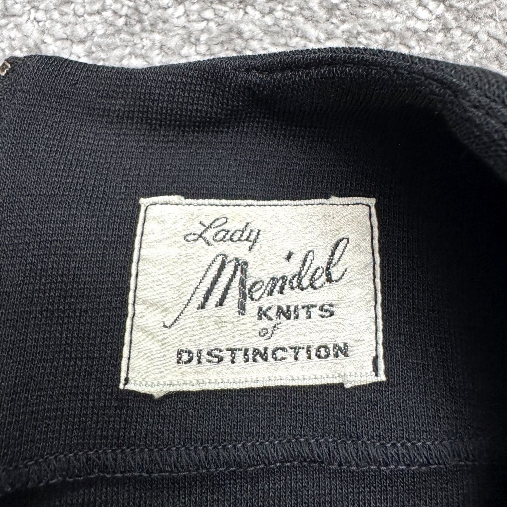 Vintage VINTAGE Lady Mendel Knits Of Distinction Shift Dress Womens XL Black Midi Short Sleeve Crew Neck Knit Casual Solid 60s Theme Size XL / US 12-14 / IT 48-50 - 5 Thumbnail