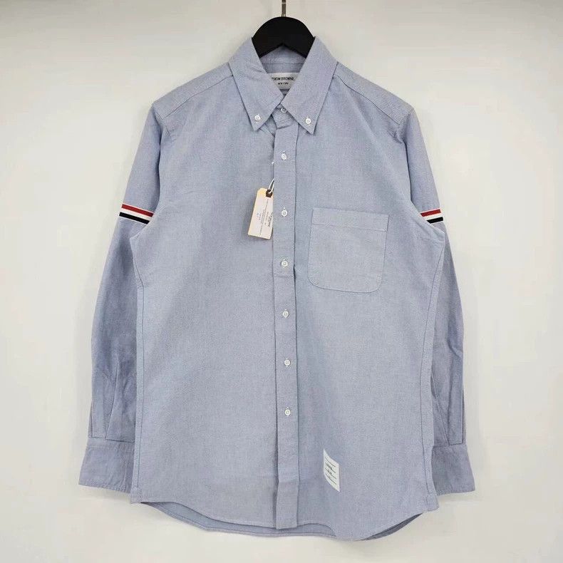 Thom browne Blue pocket striped shirt 2504-Nextarrow