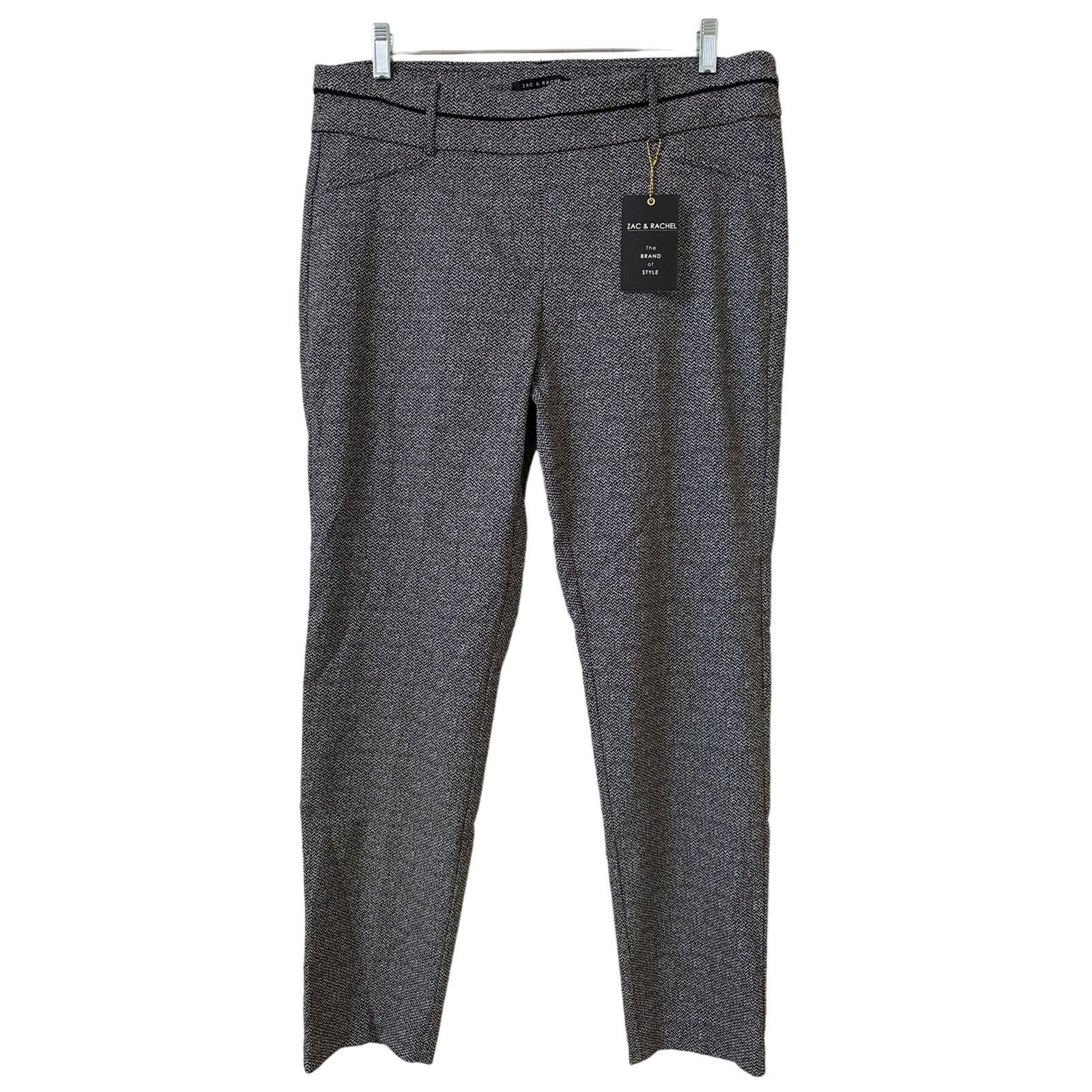 Other NWT Zac & Rachel Size 14 Black & White Office Pull On Pants Size 36" / US 14 / IT 50 - 1 Thumbnail
