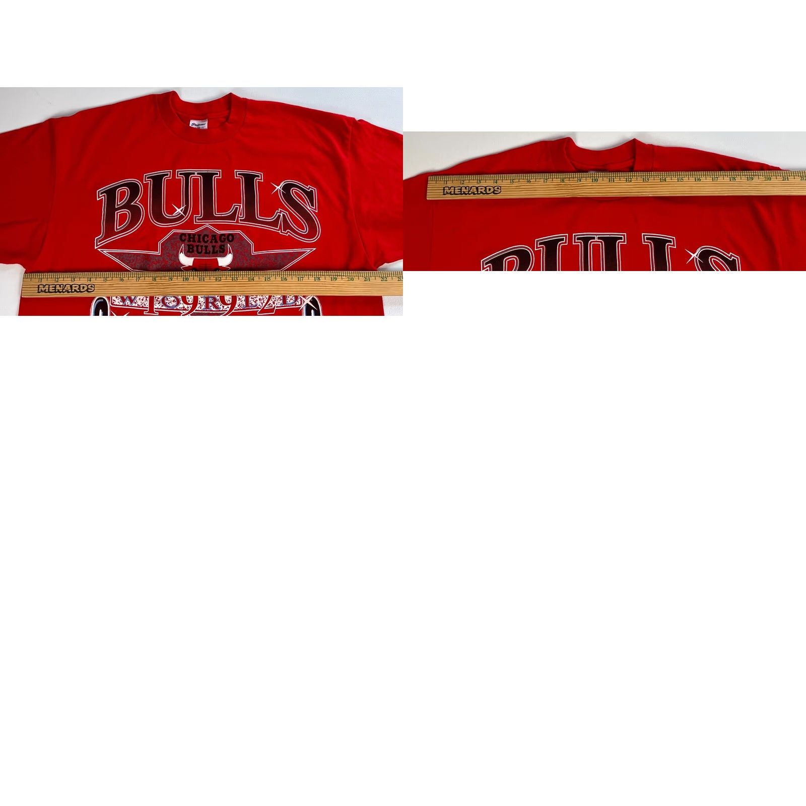 NBA VINTAGE Chicago Bulls 1992 Back 2 Back NBA Champions T-Shirt XL Red Men Sstedman Regular 90s Basketball Gift Size US XL / EU 56 / 4 - 8 Thumbnail