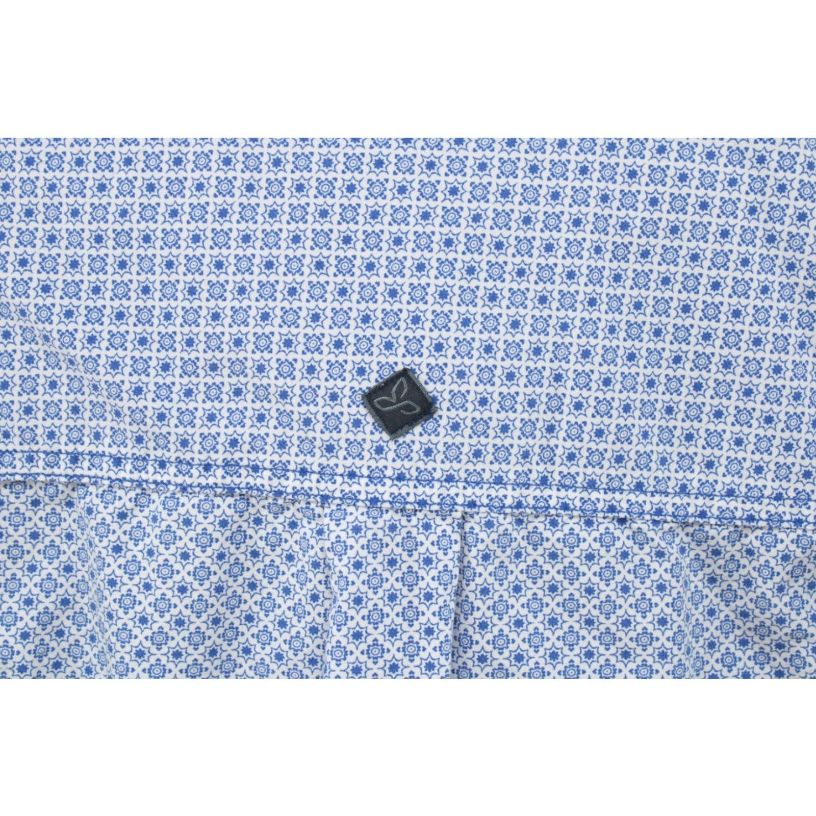 Prana prAna Lukas Slim Button-Up Shirt Mens Small Long Sleeve Geometric Blue Size US S / EU 44-46 / 1 - 5 Thumbnail
