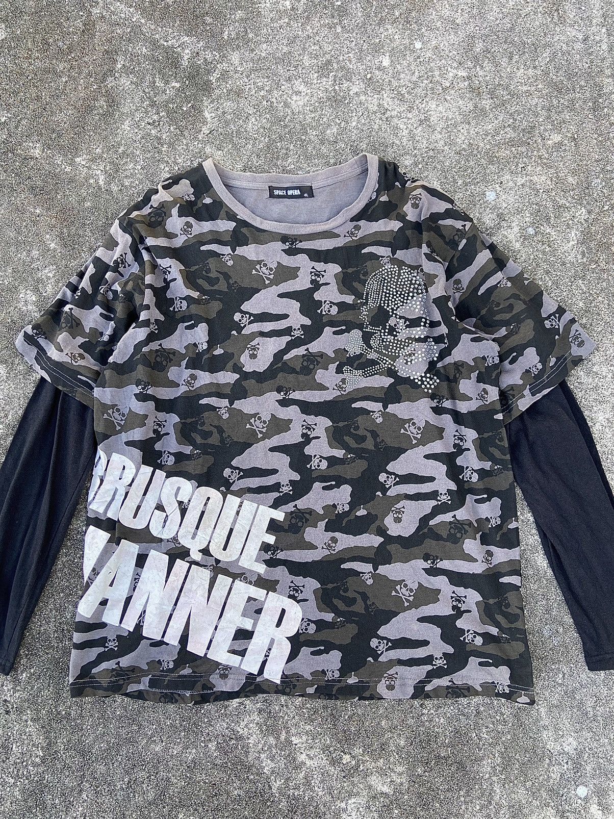 Beauty Beast × Hysteric Glamour × Japanese Brand BRUSQUE MANNER DOUBLE LAYER ALL OVER SKULL LONG SLEEVE Size US XL / EU 56 / 4 - 2 Thumbnail