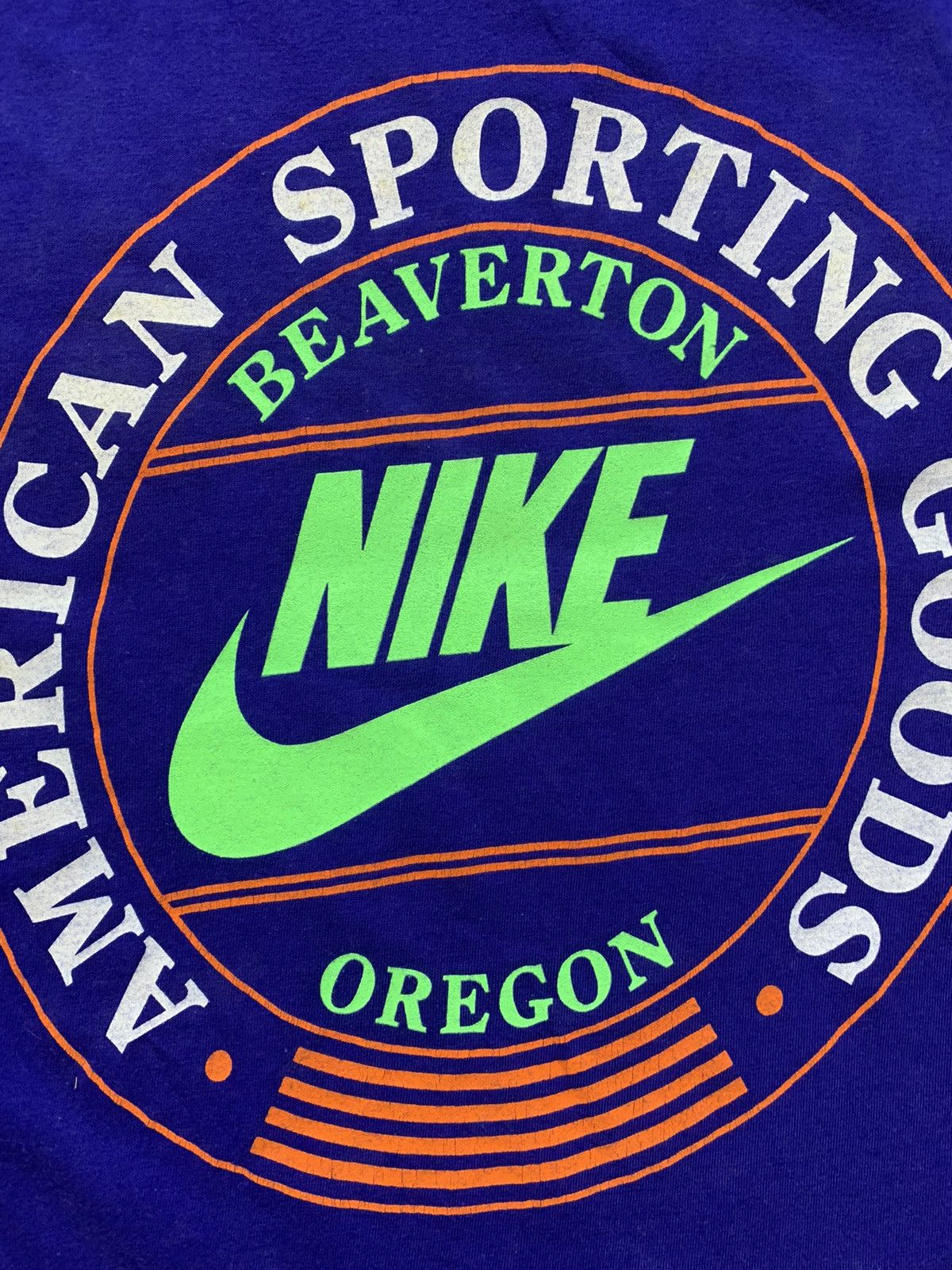 Nike × Vintage VINTAGE 80S NIKE OREGON TSHIRT TEE MARATHON AGASSI 90S Y2K Size US M / EU 48-50 / 2 - 3 Thumbnail