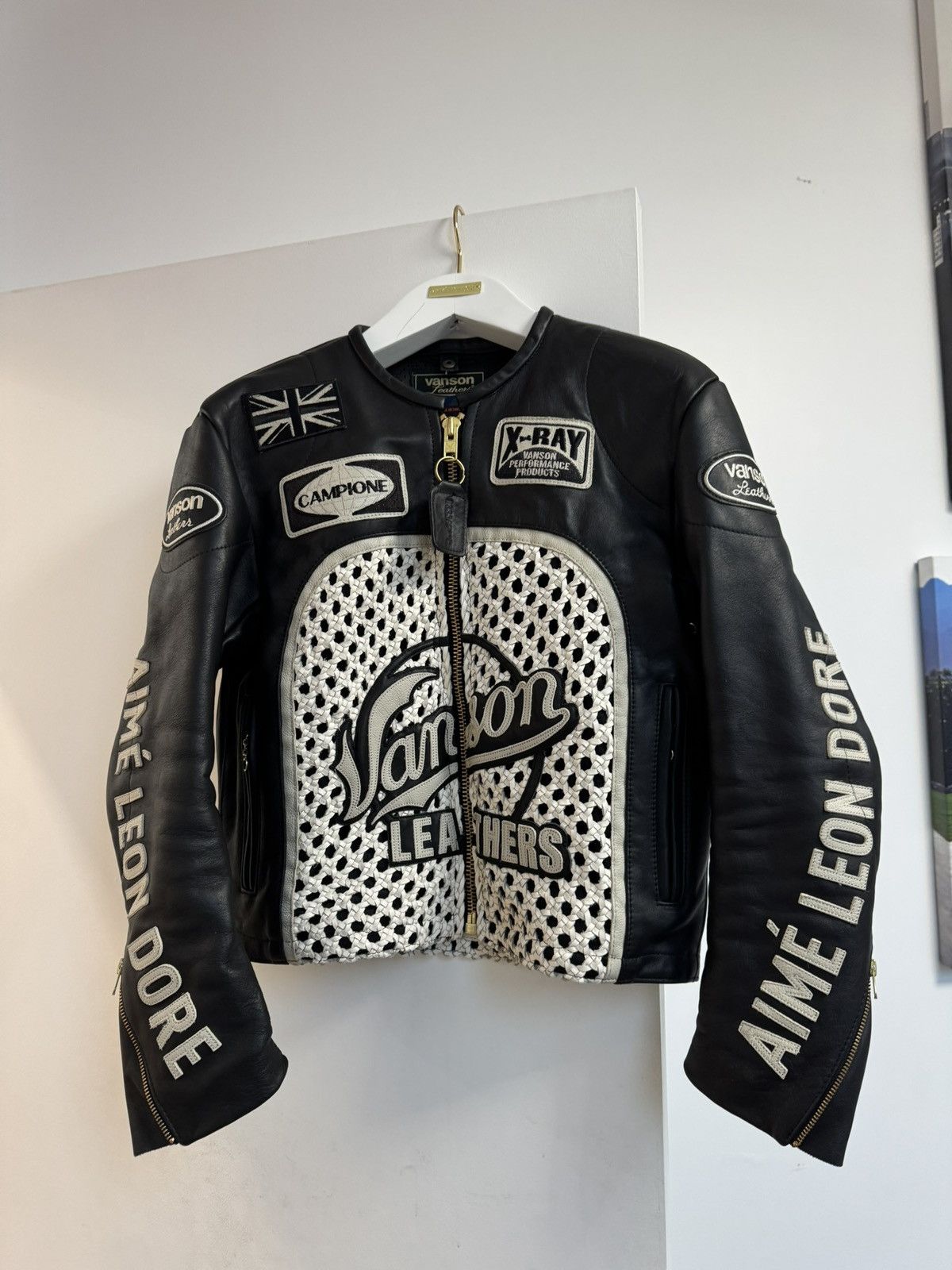 Aime Leon Dore ALD Vanson Raffia Leather Jacket Size US S / EU 44-46 / 1 - 1 Thumbnail