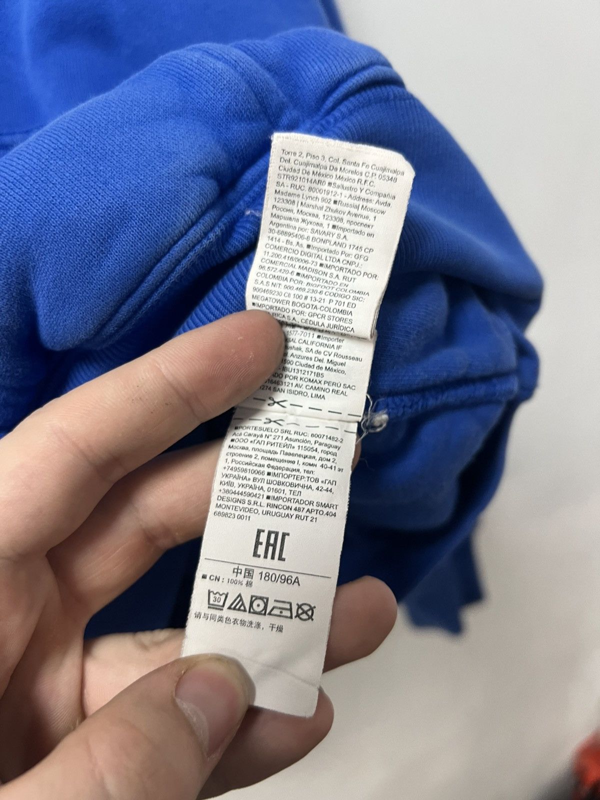 Balenciaga × Gap × Yeezy Yeezy Gap Hoodie Blue Mens Size M Size US M / EU 48-50 / 2 - 8 Thumbnail