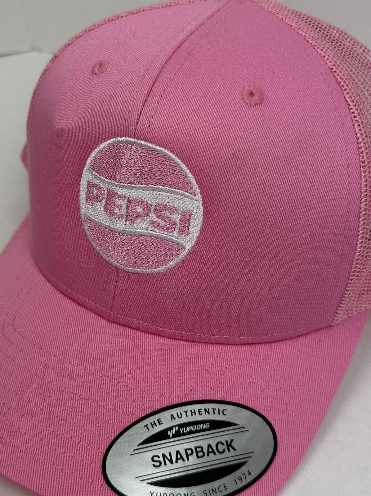 Other Pepsi SnapBack Trucker Mesh Hat Pink Embroidered NEW Size ONE SIZE - 8 Thumbnail