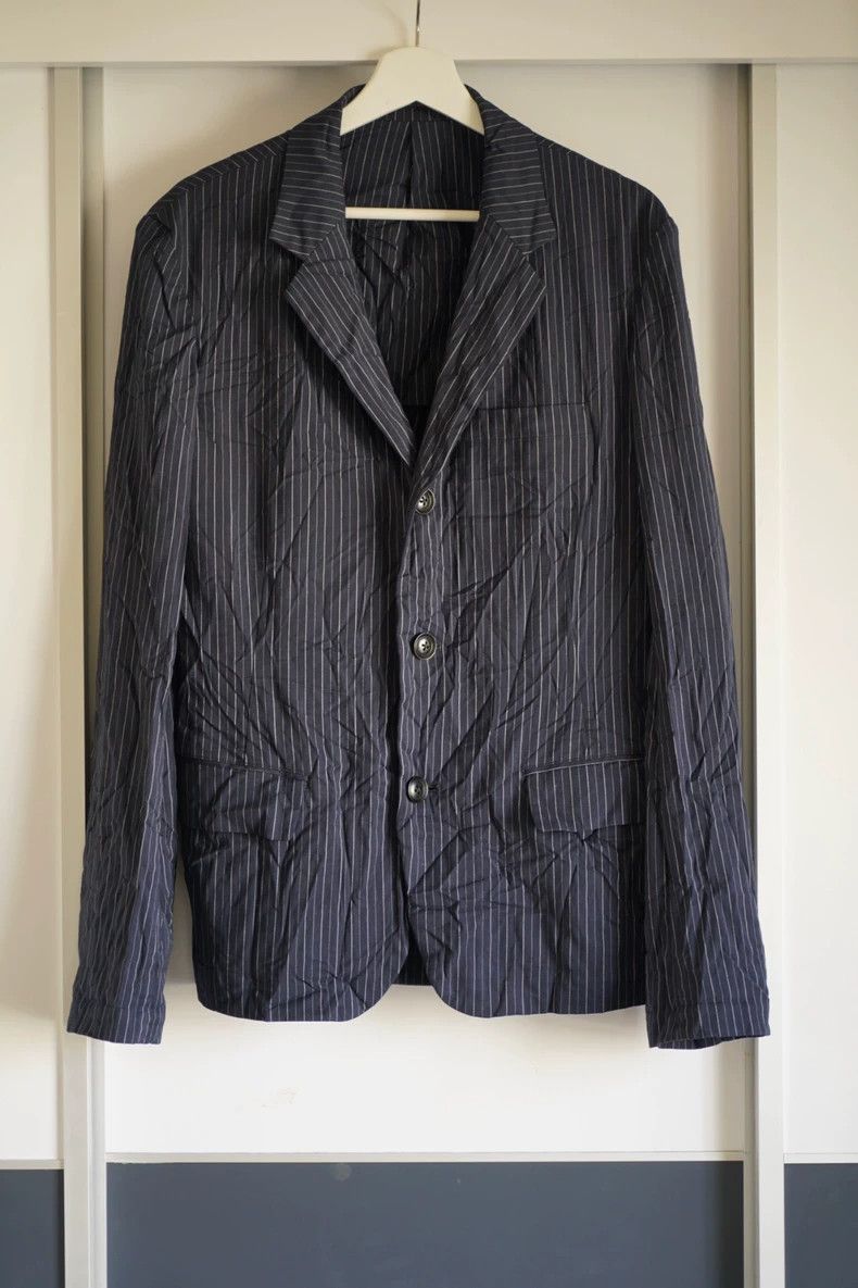 Yohji Yamamoto Yohji Yamamoto size 2 16-inch striped pleated suit 2502-Ne Size 38S - 1 Thumbnail