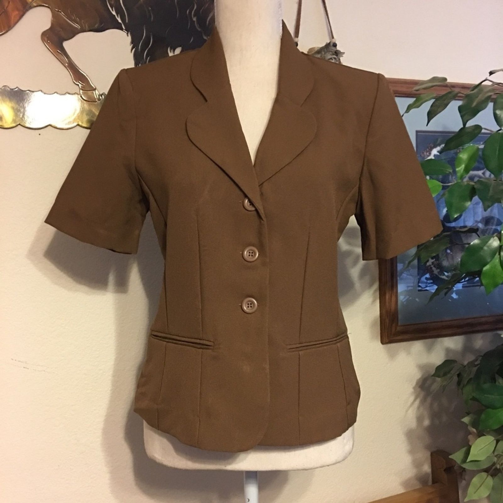 Other California Grown short sleeve brown jacket Size S / US 4 / IT 40 - 1 Thumbnail