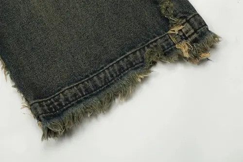 Japanese Brand Vintage Raw Jeans Trousers y2k holes pockets streetwear Size US 32 / EU 48 - 6 Thumbnail