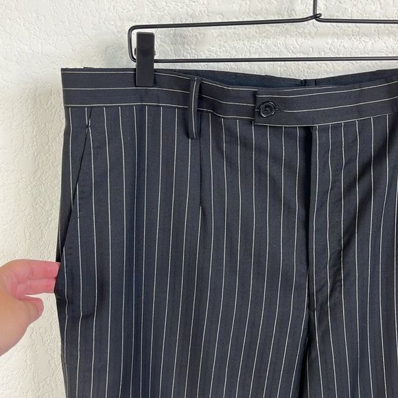 Dolce & Gabbana Dolce and Gabbana Pinstripe Virgin Wool 2 Pc 2 Button Suit s Size 46L - 8 Thumbnail