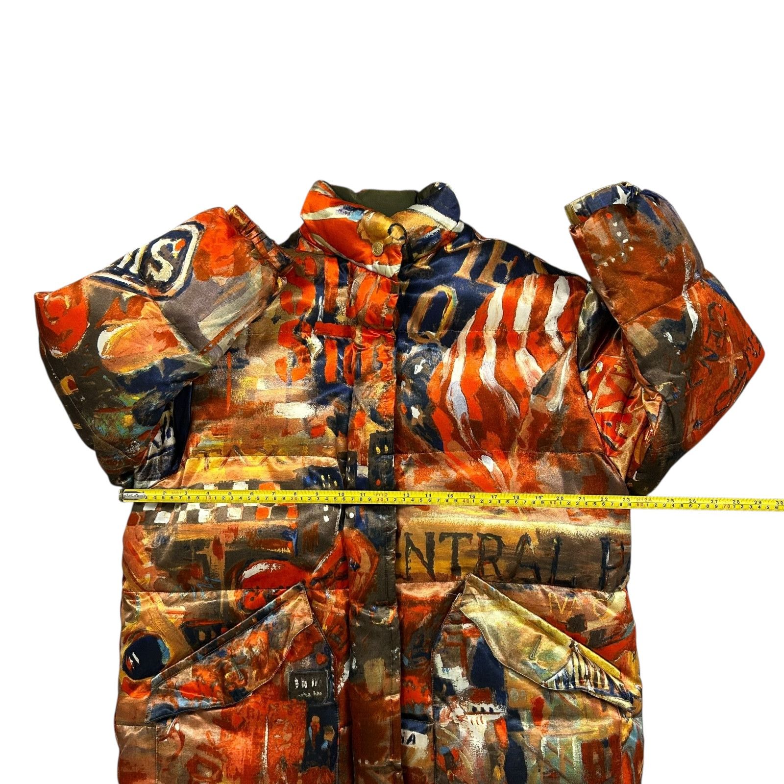 VTG 90s CENTO CENTO ICEBERG PUFFER BOMBER JACKET ART SIZE 42