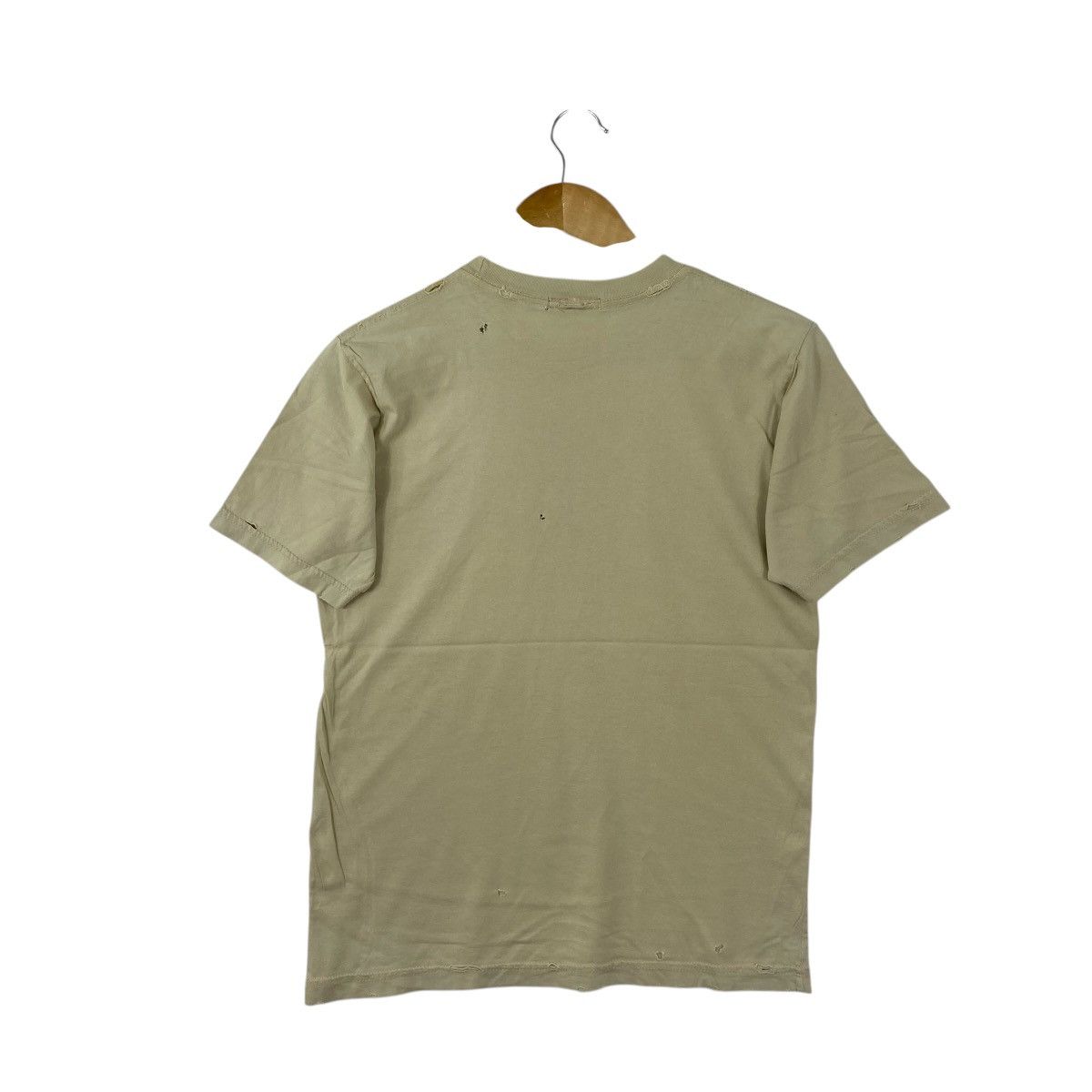 Japanese Brand The Cast NYC Punk Graphic Tee S distressed Thrashed Cream Size US S / EU 44-46 / 1 - 2 Thumbnail