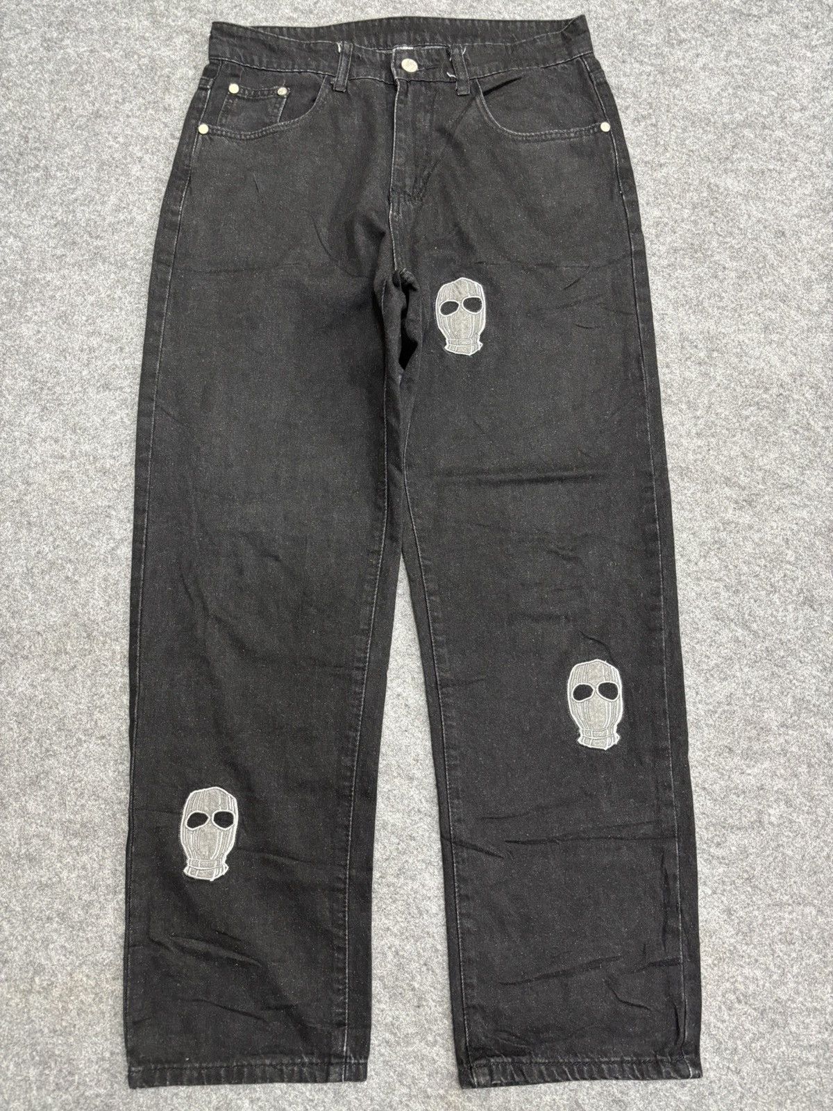 Japanese Brand 💥90s Style💥404MOB Baggy Embroidery Tapered Light Denim F602 Size US 30 / EU 46 - 20 Thumbnail