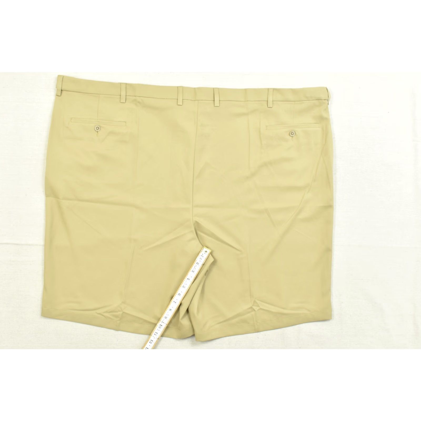 Haggar Haggar Men Flat Front Performance Shorts 60 Khaki Beige 10 Inseam Pockets Chino Golf Summer Spring Size US 44 / EU 60 - 5 Thumbnail
