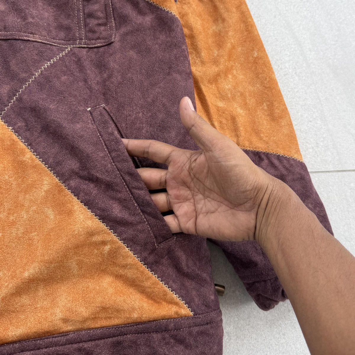 Pelle Pelle VTG Pelle Pelle Patchwork With A Y2K Baggy Fit/Cargo Pockets Size US XXL / EU 58 / 5 - 7 Thumbnail