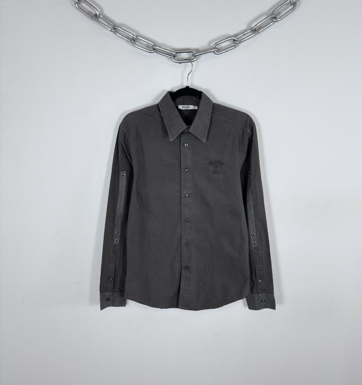 Moschino Vintage Moschino Jeans Men’s Khaki Brown Long Sleeve Shirt Size US M / EU 48-50 / 2 - 1 Thumbnail