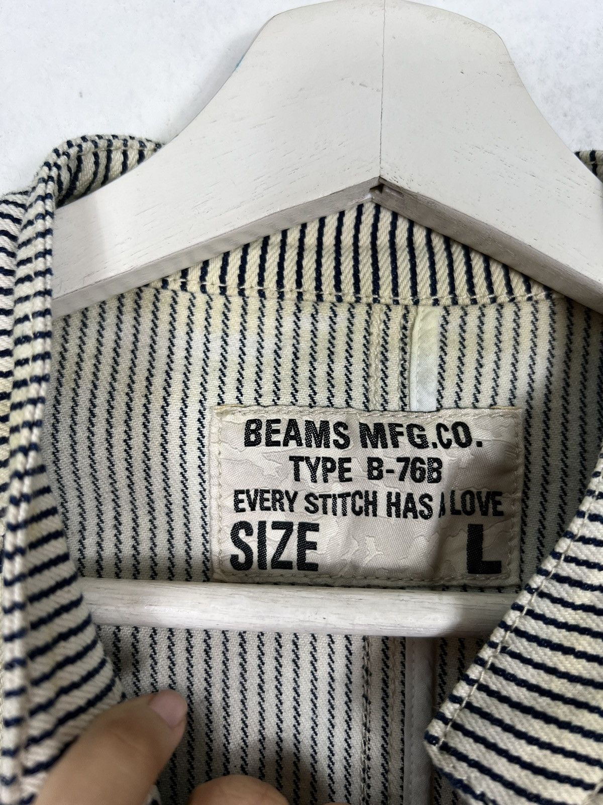 Beams Plus 🔥 BEAMS PWH PRISONER HIKORY STRIPE JACKET Size US L / EU 52-54 / 3 - 13 Thumbnail