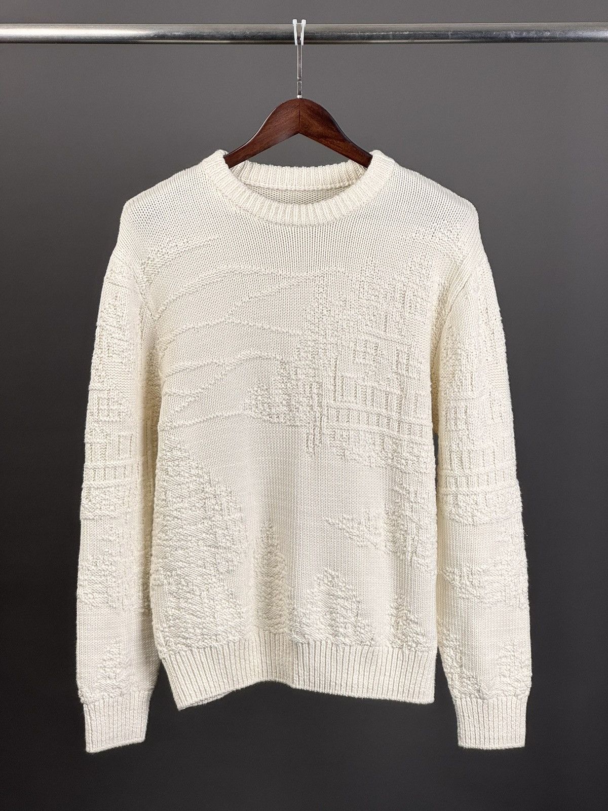 image of Aime Leon Dore x Woolrich John Rich Bros Ald X Woolrich Sweater M Sample in White (Size Medium)