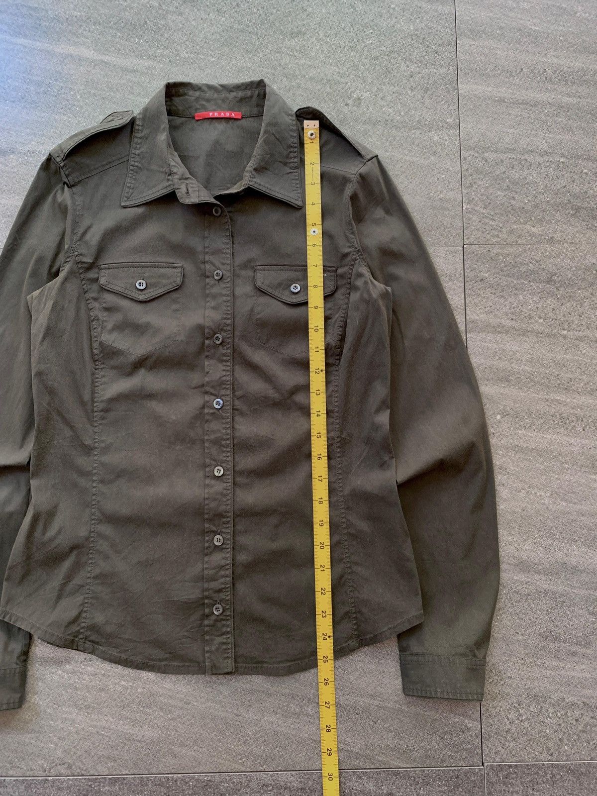 Prada FREE TAX! 2000s Military Printed Logo Ls Shirt Size US S / EU 44-46 / 1 - 10 Thumbnail