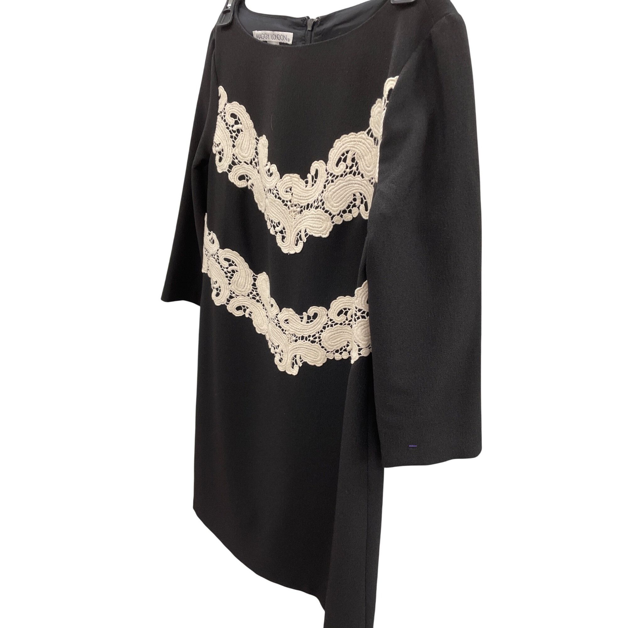 MAGGY LONDON Maggy London womans black seath embroided dress size 4 SKU 8 Size S / US 4 / IT 40 - 2 Thumbnail