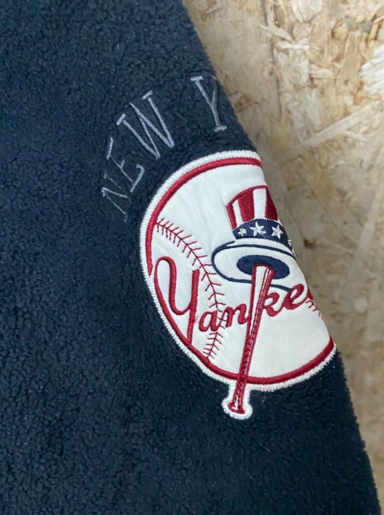 MLB Vintage Major League Baseball Yankees New York Fleece Jacket Size US L / EU 52-54 / 3 - 4 Thumbnail