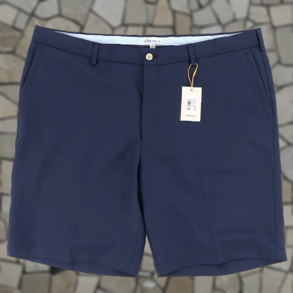 Peter Millar Peter Millar Crown Sport Polyester Golf Shorts Navy Blue Men 40 Size US 40 / EU 56 - 1 Thumbnail
