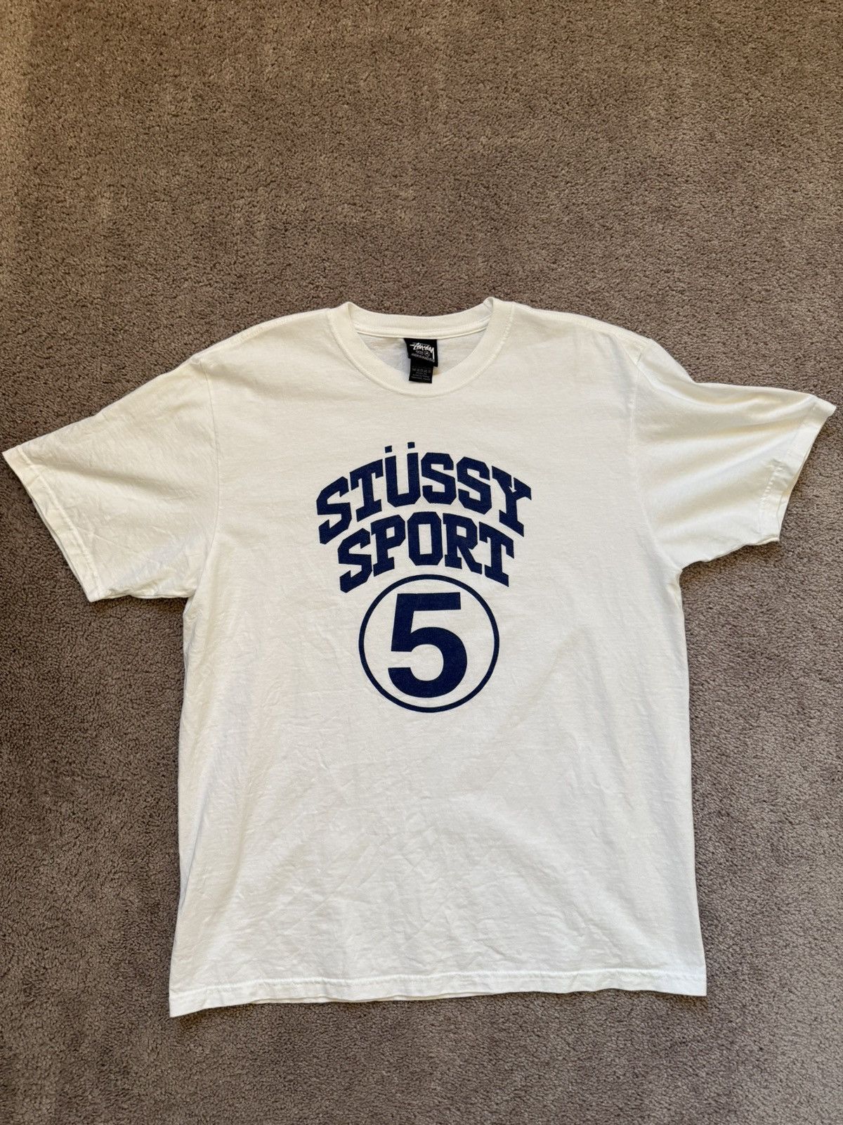 Stussy Stussy Sport Script Tee “White” | Grailed