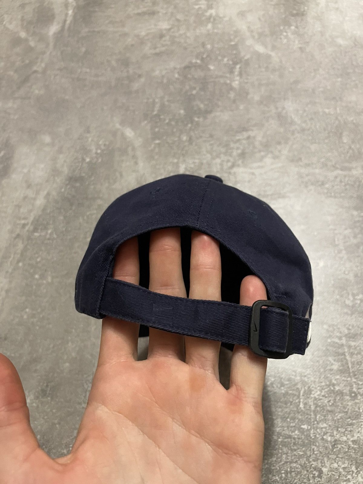Nike × Vintage Vintage Nike Swoosh Logo Navy Blue Cap Hat Y2K Size ONE SIZE - 5 Thumbnail