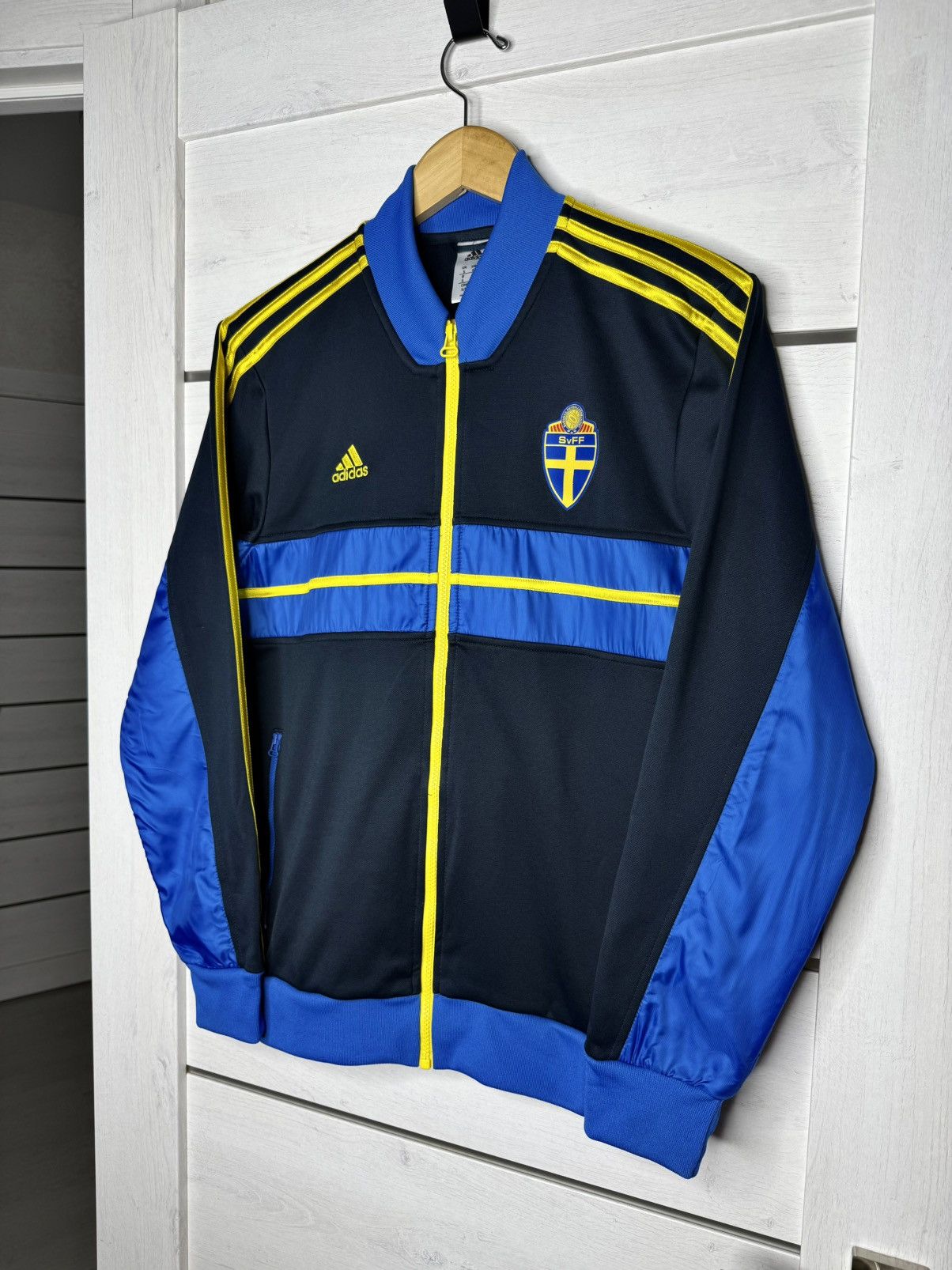 Adidas Adidas Sweden SvFF 2012 Anthem Track Jacket Soccer Football Size US S / EU 44-46 / 1 - 3 Thumbnail