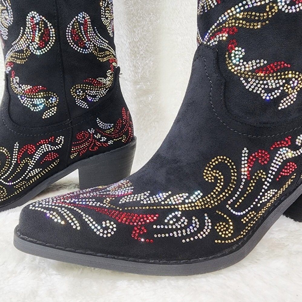 Other MUERTO Country Western Cowgirl Boots Sparkling Iridescent Rh Size US 7 / IT 37 - 7 Thumbnail