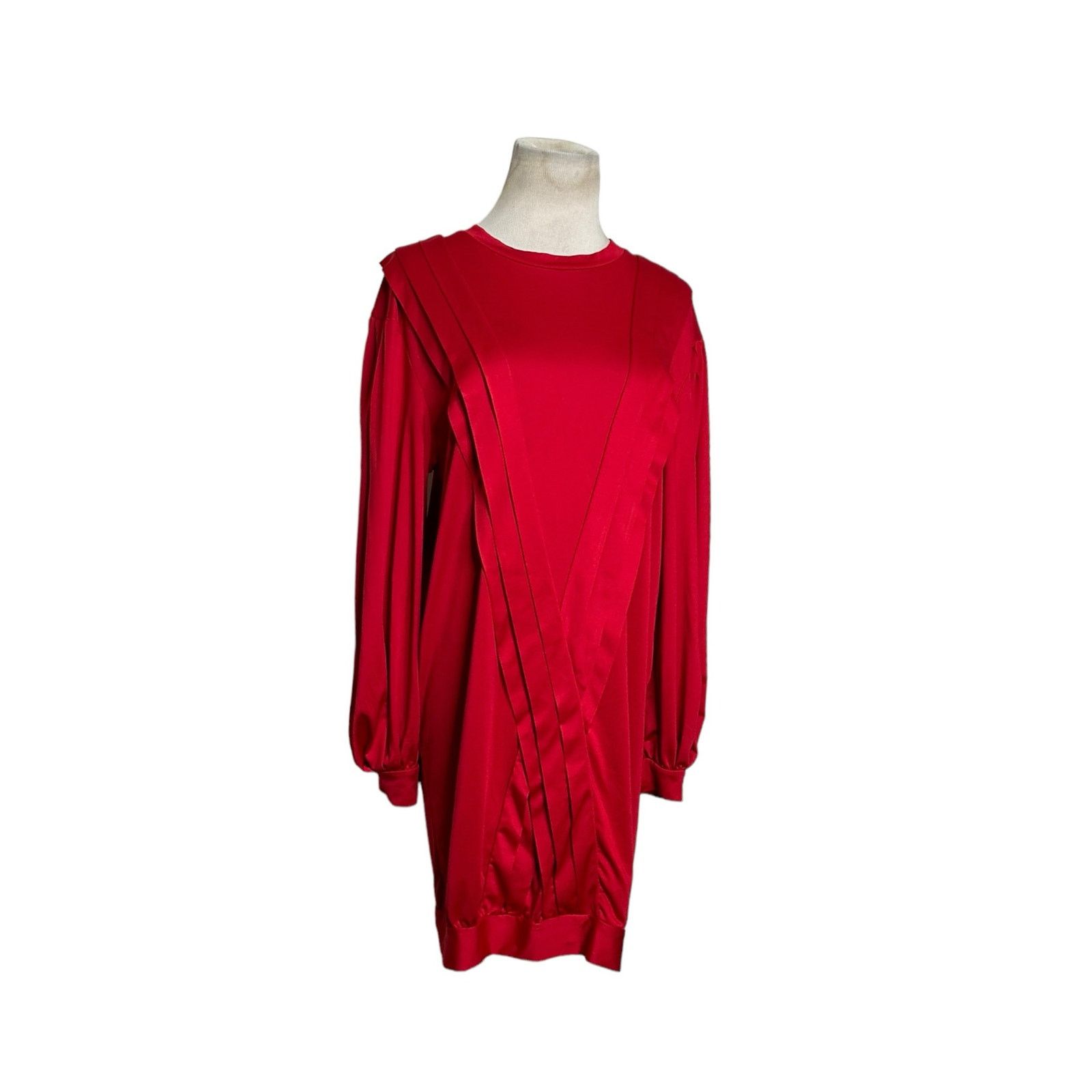 Zara Zara red long sleeves pleated mini dress size small Size S / US 4 / IT 40 - 5 Thumbnail