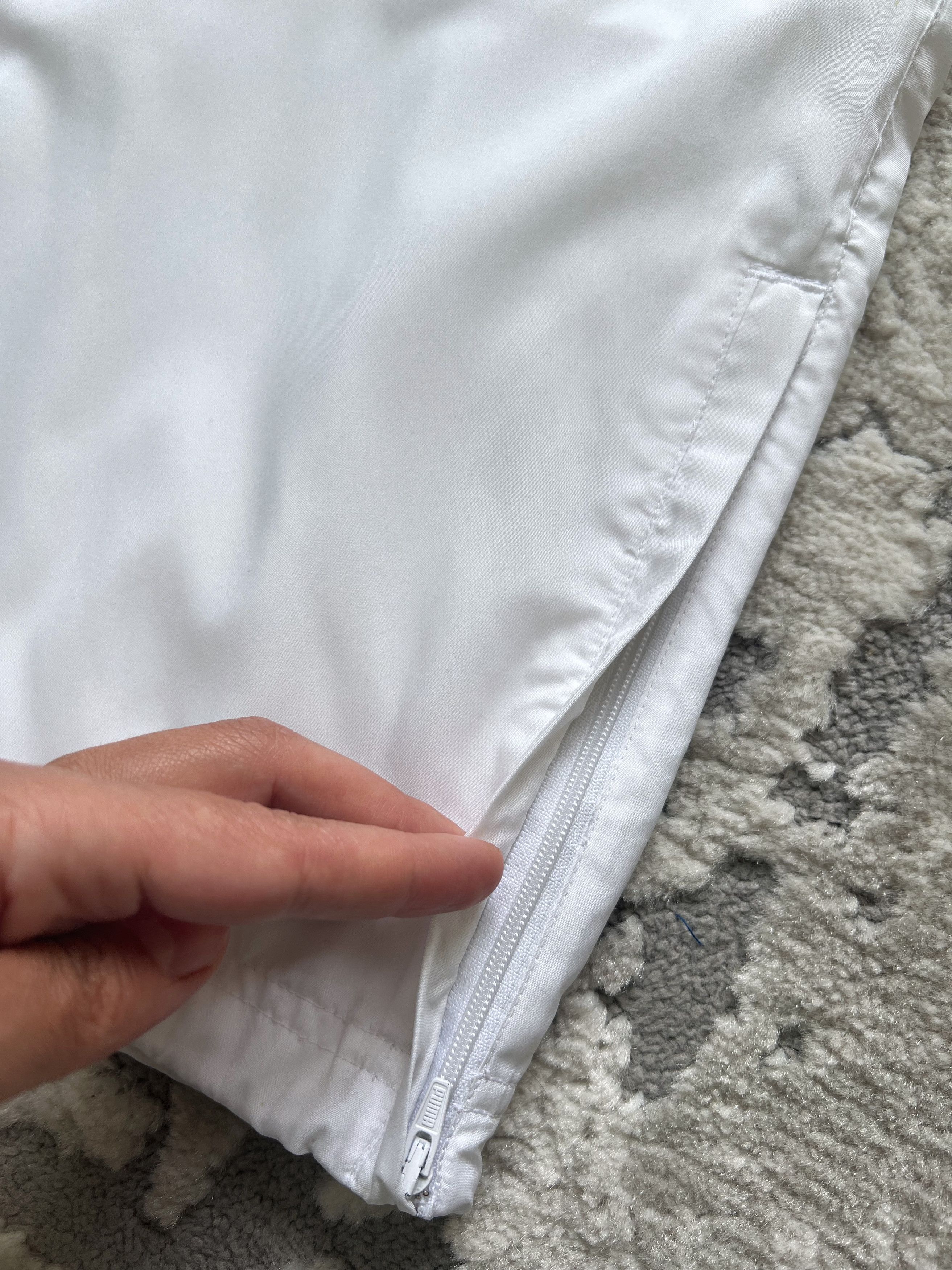Puma Puma White Track Pants – Gold/Silver Logos – Y2K Style Size US 32 / EU 48 - 15 Thumbnail