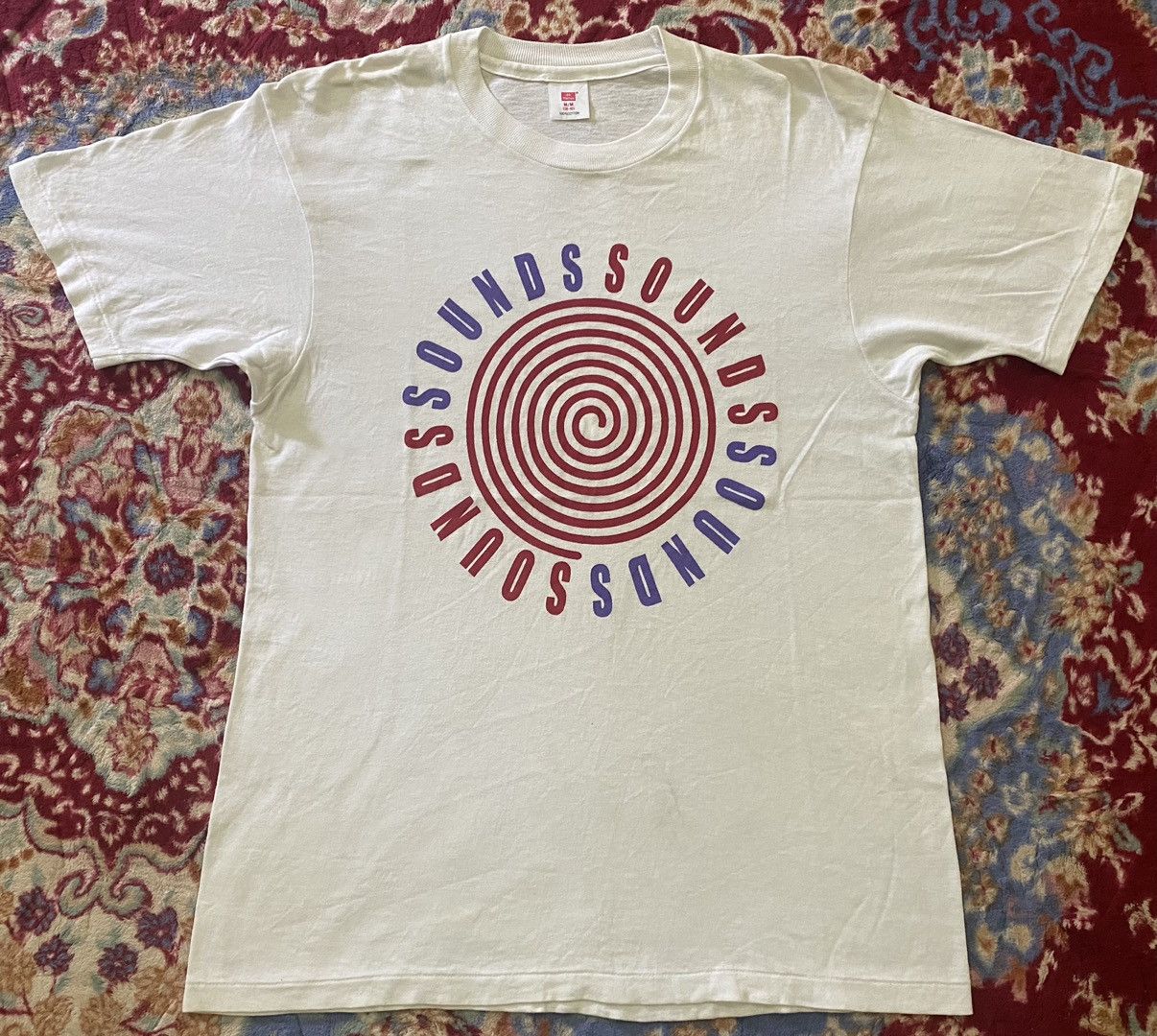 image of Nirvana x Vintage 90's Sound Worn By Kurt Cobain T Shirt in White, Men's (Size Medium)