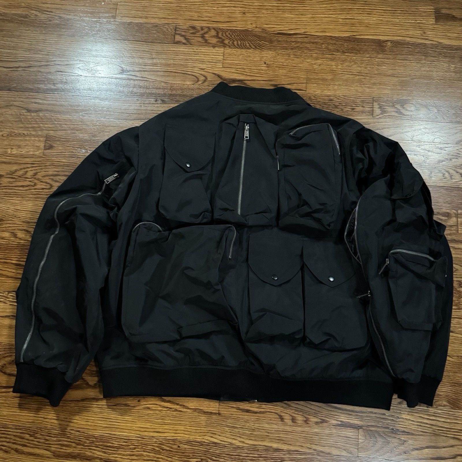 Valabasas Men’s Valabasas Black Cargo Pocket Bomber Jacket Size XL Size US XL / EU 56 / 4 - 5 Thumbnail