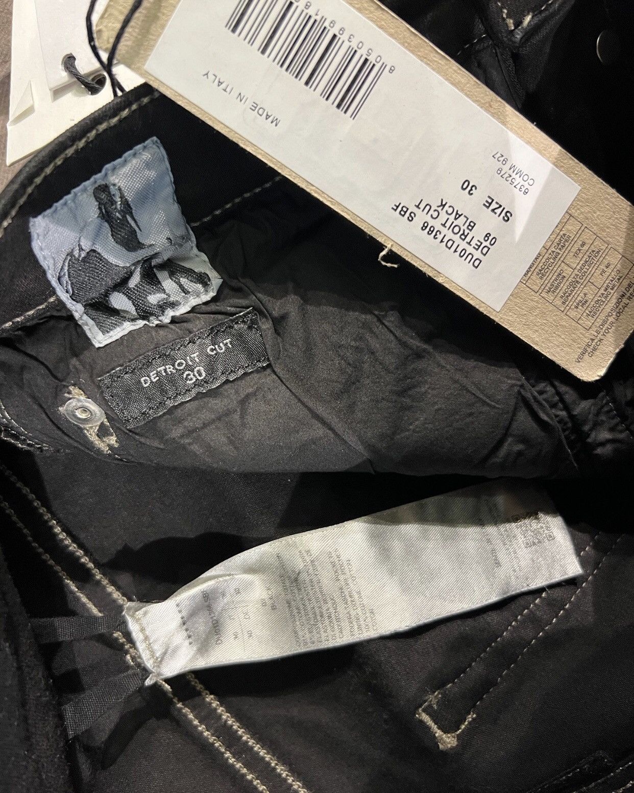Rick Owens Rick Owens Black Brushed Wax Coated detroit Classic Jeans Size US 32 / EU 48 - 5 Thumbnail