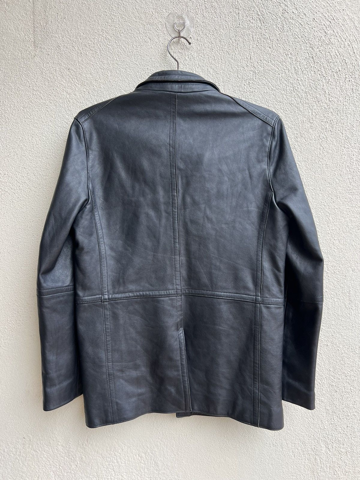 PPFM PPFM Patina Black Cowhide Leather Blazer Coat Jacket Size US M / EU 48-50 / 2 - 12 Thumbnail