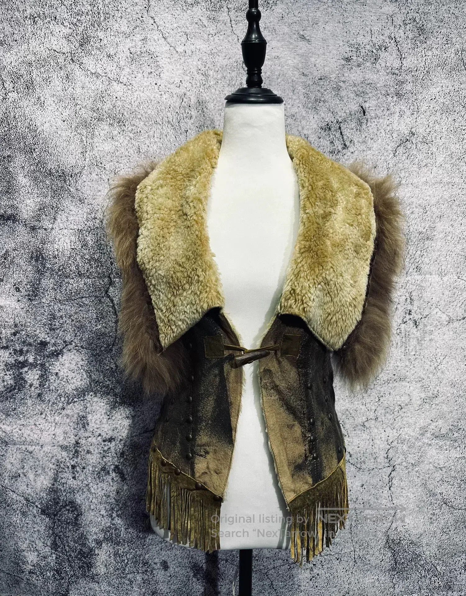 If Six Was Nine Bohemian Vintage Rock Vest. Size M / US 6-8 / IT 42-44 - 6 Thumbnail